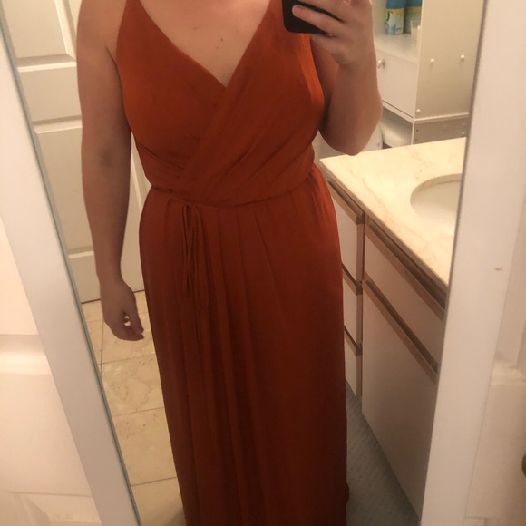 double strap georgette wrap dress